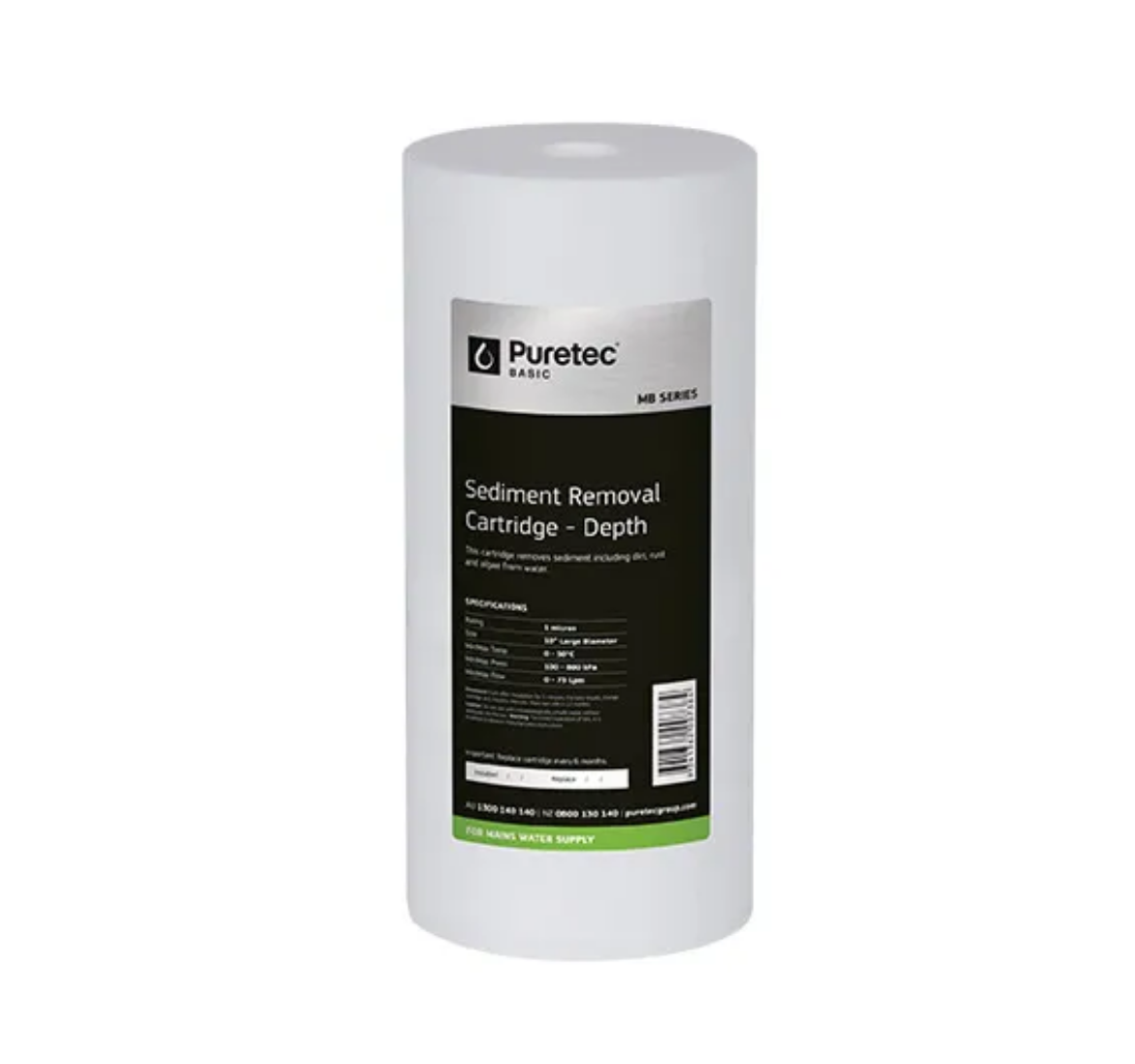 Picture of Puretec 5 Micron Melted Blown Sediment Filter 10" x 4.5" Large Dia Cartridge MB05LD1
