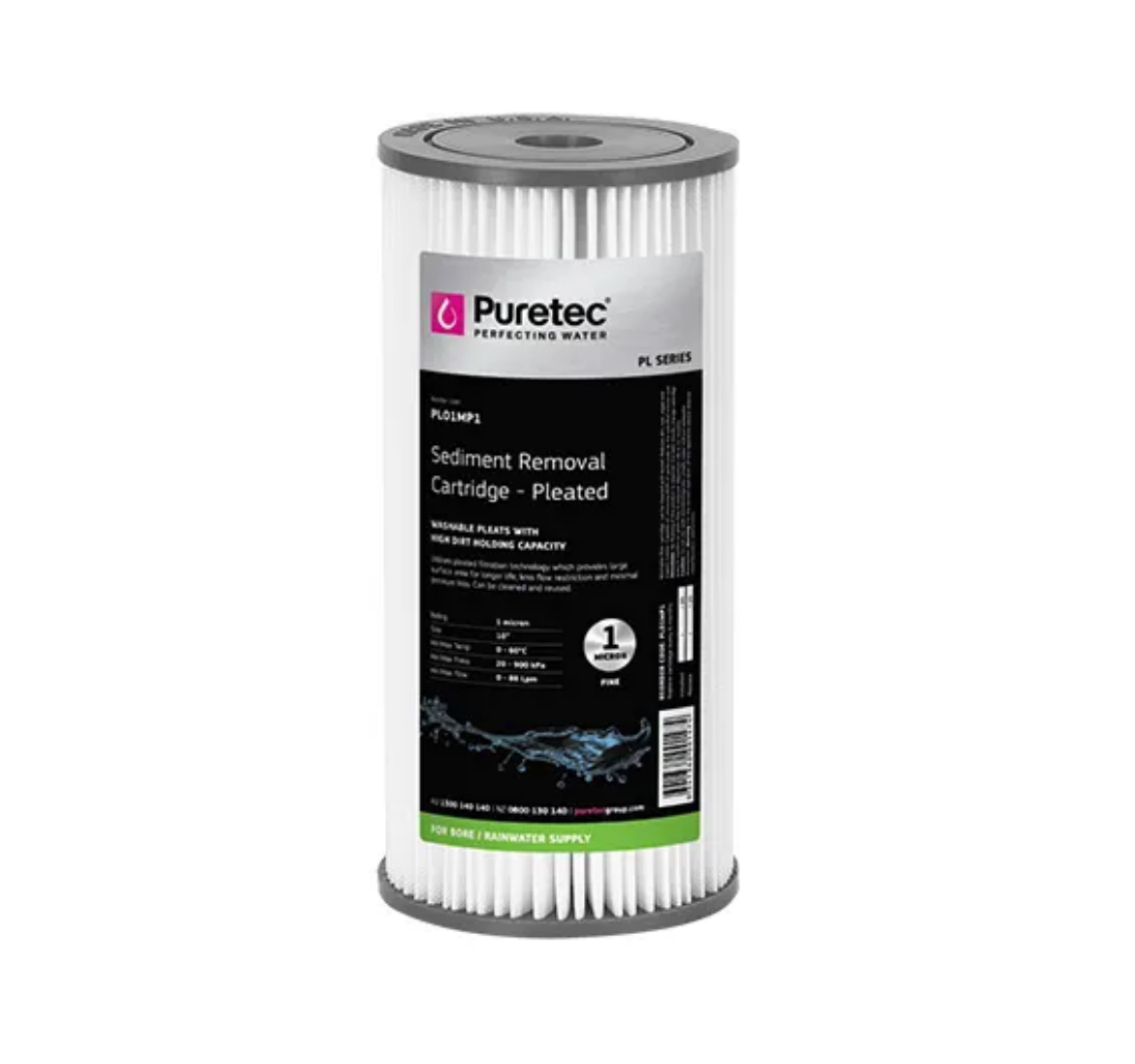 Picture of Puretec Pleated Sediment Cartridge 1uM Jumbo PL01MP1